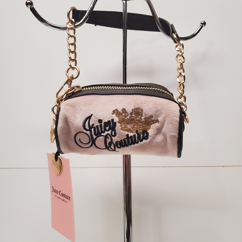 Juicy Couture Mini Bag in Pink with Gold Chain